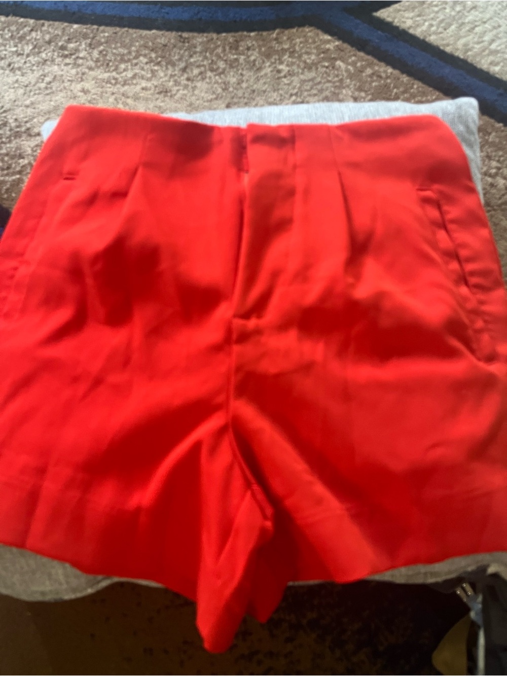 a new day Bright Red- orange High-Waist Dress Shorts